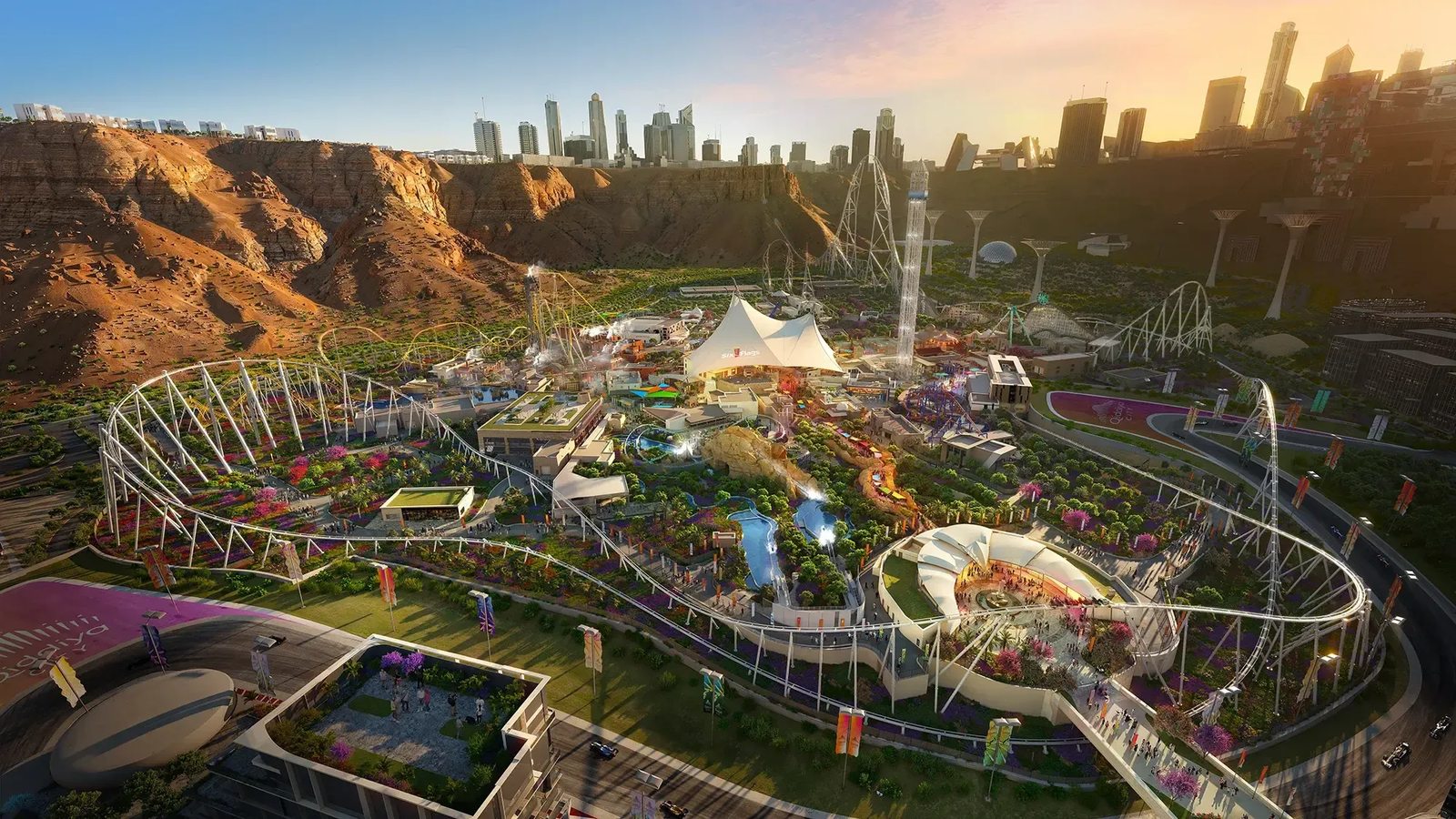 Six Flags Qiddiya City, the park in the cliffs